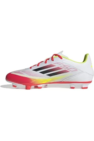 adidas Uniseks F50 CLUB Football boots FG/MG, Cloud White/Core Black/Solar Yellow, 43 1/3 EU