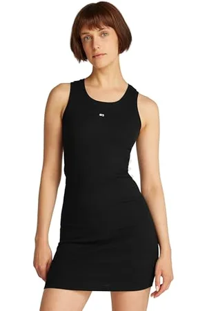 Tommy Hilfiger Damska sukienka TJW ESSENTIAL RIB BODYCON EXT Bodycon, czarna, S, , S