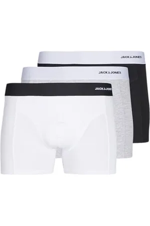 JACK & JONES Męskie bokserki Jacsense Bamboo, 3 sztuki, Sn, białe, x_l (3 sztuki), , x_l