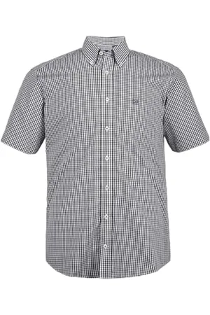 JP 1880 Męska, duże rozmiary, oversize, odzież męska, L-8XL, koszula biznesowa, z rękawami do połowy rękawów, Vichy w kratkę, do 8XL, Comfort Fit, Easycare 722860, , 4XL
