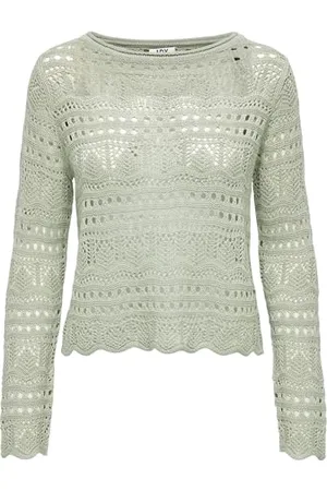 JACQUELINE DE YONG Jdysun Lay L/S Boatneck pulower. KNT Noos, , S