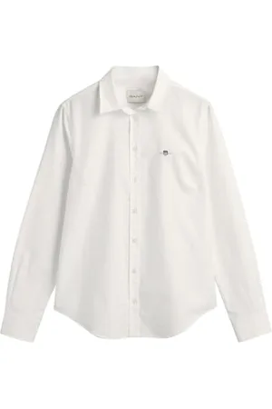 GANT Damska koszulka Slim Stretch Oxford Klasyczna koszula, biała, standardowa, , 34