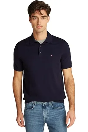 Tommy Hilfiger Męska koszulka polo z krótkim rękawem Essential Cotton Knit Dick, , XL