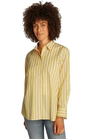 Tommy Hilfiger Damska koszula ESS POPLIN EASY FIT WW0WW45612, żółta, 44, , 70