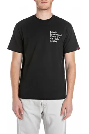 Replay Męski t-shirt o regularnym kroju z bawełny, , XXL