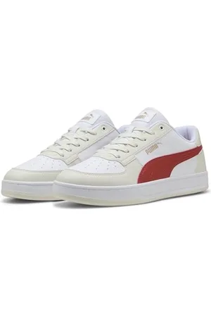 PUMA Unisex Caven 2.0 Sneaker, Biały czerwony ogień szary, 47 EU
