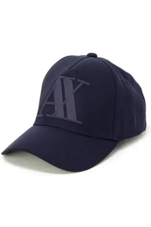 Armani Exchange Męska gumowa czapka baseballowa z logo Ax, , Rozmiar uniwersalny