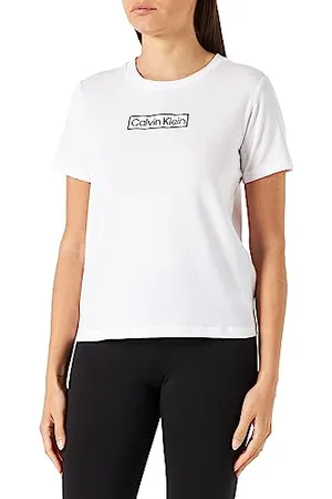 Calvin Klein Damski top od piżamy z okrągłym dekoltem S/S, , S