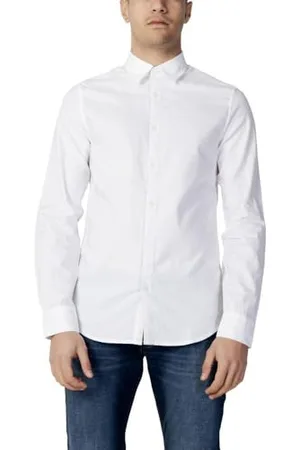 Armani Exchange Męska koszula slim fit oxford z zapięciem na guziki, , XL