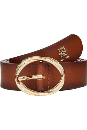 Tommy Hilfiger Damski regulowany pasek TH CHIC 2.5 AW0AW17252, brązowy (Cognac Burnished Edges), 95, , 95