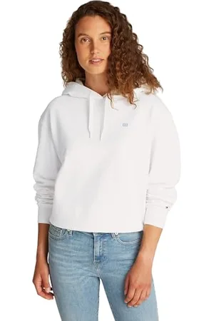 Tommy Hilfiger Damska bluza z kapturem REG CONTRAST FLAG WW0WW45979, biała, XXL, , XXL