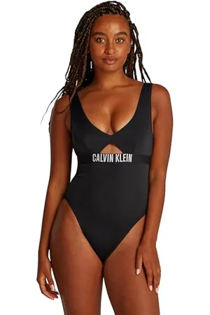 Calvin Klein Damski jednoczęściowy modny krój inne stroje kąpielowe, czarny (Pvh Black), M, , M