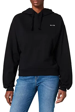 NA-KD Damska bluza z kapturem z logo Basic