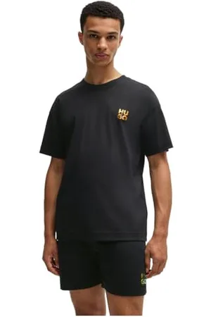 HUGO BOSS Iridium męska piżama z krótkim rękawem, czarna 1, L, , L