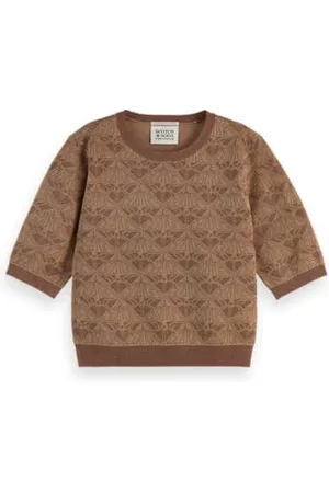 Scotch&Soda Monogram żakardowy sweter Cropped, , M