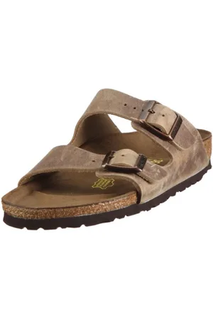 Birkenstock Classic Unisex Arizona skórzane pantofle, brązowe (Tabacco Brown), 36 EU