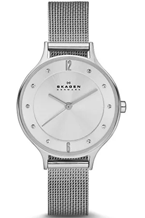Skagen Anita Lille Zegarek dla kobiet, mechanizm kwarcowy z paskiem ze stali szlachetnej lub skóry