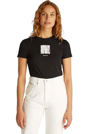 Calvin Klein CK JEANS Damska koszulka dziecięca z przodu zdjęcie graficzne J20J225260, czarna (Ck Black), XXS, , XXS