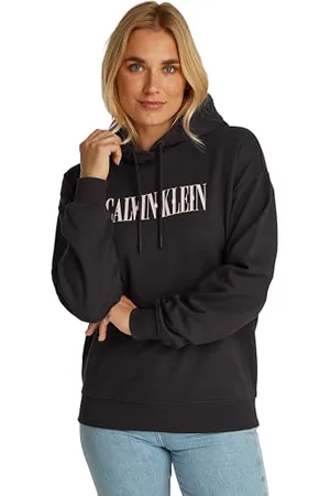Calvin Klein CK JEANS Damska bluza z kapturem VARSITY J20J225579, czarna (Ck Black), M, , M