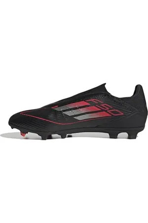 adidas Uniseks F50 LEAGUE Laceless Football boots FG/MG, Core Black/Iron Metallic/Lucid Red, 41 1/3 EU