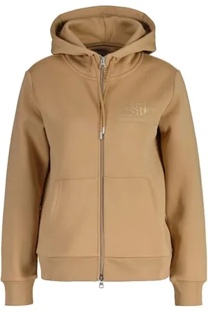 GANT REG Tonal Shield Zip Hoodie, , S
