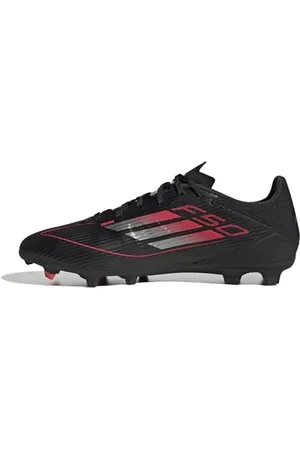 adidas Uniseks F50 LEAGUE Football boots FG/MG, Core Black/Iron Metallic/Lucid Red, 39 1/3 EU