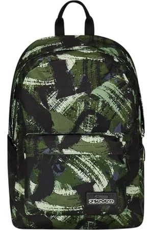 7 for all Mankind IschoolPack plecak jednokomorowy, i czarny, ze zintegrowaną wtyczką Pawer Banck i wtyczką USB, kieszenią na butelkę, plecak szkolny i podróżny, dla dzieci i młodzieży, , Taglia