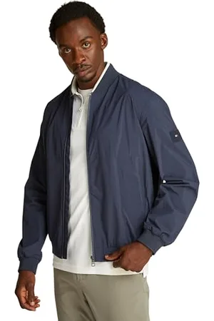 Tommy Hilfiger Męska kurtka bomberka marki BOMBER MW0MW39199, niebieska, M, , M