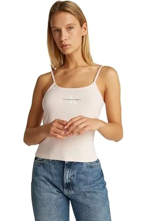 Calvin Klein CK JEANS Damski top MONOLOGO STRAPPY J20J223105, , 3XL, , 3XL