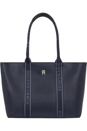 Tommy Hilfiger Damska koszulka z logo TH AW0AW17198, niebieska (Space Blue), OS, , One Size