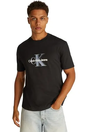 Calvin Klein CK JEANS Męska koszulka MONOLOGO SHIFT J30J327471, czarna (Ck Black), XL, , XL