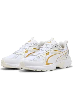 PUMA Sneakersy unisex MILENIO TECH, białe-archiwum złoto-ciepła biel, 38 EU, Białe archiwum złoto ciepła biel, 39 EU