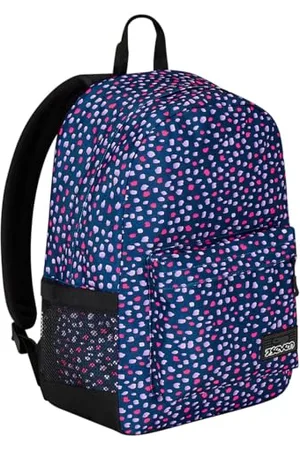 7 for all Mankind IschoolPack plecak jednokomorowy, i różowy, z wbudowanym Pawer Banck i wtyczką USB, kieszenią na butelkę, plecak szkolny i podróżny, dla dzieci i młodzieży, , Taglia unica