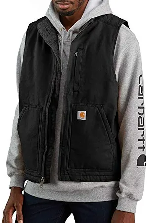 Carhartt Męska kamizelka o luźnym kroju, z podszewką ze spranej tkaniny sherpa, z okrągłym dekoltem, , 4XL wysoki