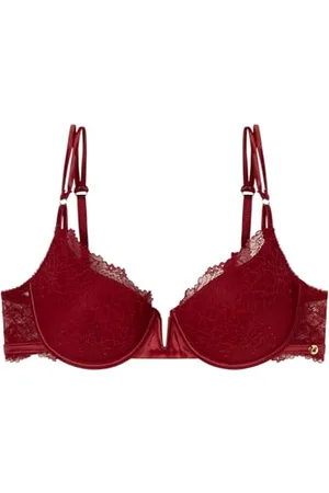 Women secret Wyściełany biustonosz Blond Blondynka Boże Narodzenie Lace, czerwony, 100B dla kobiet, , rozmiar uniwersalny
