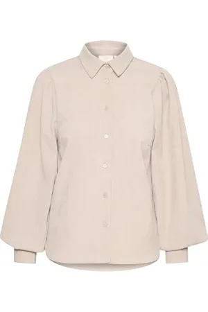 Kaffe Damska koszula Corduroy Button Up Shirt Regular Fit Voluminous Sleeves, , 40
