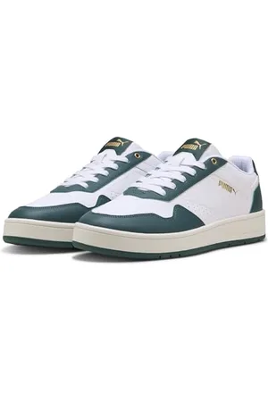 PUMA Unisex Court Classic Sneaker, Biało-Ciemne Myrtle Gold, 44 EU, Biały Ciemny Mirt Złoto, 44 EU