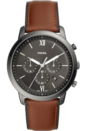 Fossil FS5512 Męski Zegarek z Chronografem, Ø 44 mm, Szary/Czarny