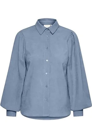 Kaffe Damski Corduroy Button Up Shirt Regular Fit Voluminous Sleeves Kobiety, , 42