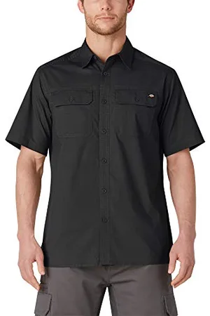 Dickies Męska koszula z krótkim rękawem, swobodny krój, koszula z kołnierzem zapinanym na guziki, , L