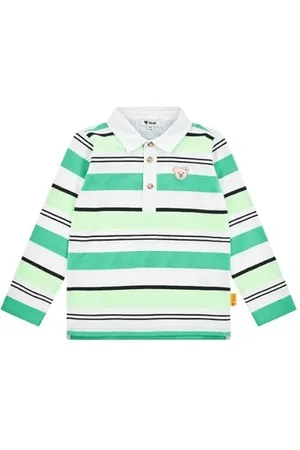 Steiff Chłopięca koszulka polo z długim rękawem, Winter Green, 98