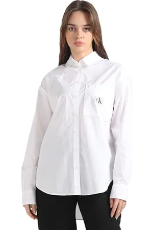 Calvin Klein Jeans Topy tkane damskie, , XLus