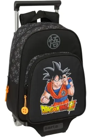 Safta DRAGON BALL COMBAT - Plecak dziecięcy z wózkiem 705, idealny dla dzieci w różnym wieku, wygodny i wszechstronny, jakość i wytrzymałość, 27 x 10 x 33 cm, , M, Casual