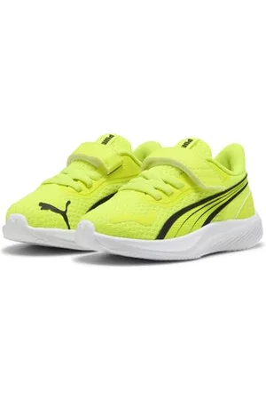PUMA Unisex Baby Pounce AC+ INF Sneaker, Żółty Alert Czarny Biały, 8 UK Dziecko, Żółty alert Black White, 25 EU