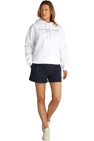 Tommy Hilfiger Damska bluza z kapturem MDRN REG CORP LOGO WW0WW43598, Th Optic White, S, , S