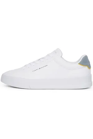 Tommy Hilfiger Męska koszulka TH COURT LTH DETAIL ESS Low Top, szara (Overcast Grey), 7 UK, , 41 EU