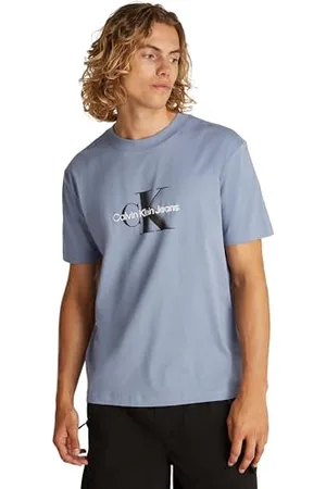 Calvin Klein CK JEANS Męska koszulka MONOLOGO SHIFT J30J327471, niebieska (Tempest), L, , L