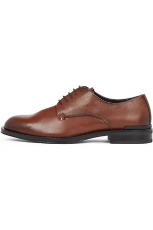 Tommy Hilfiger Męskie CORE HILFIGER SKÓRZANE BUTY Derby, BRĄZOWE (Winter Cognac), 38 EU, , 40 EU