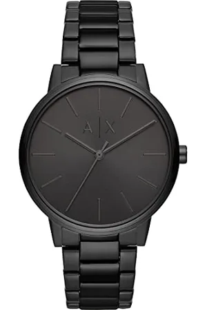 Armani Exchange Zegarek męski, mechanizm z trzema wskazówkami, 42 mm czarna obudowa ze stali nierdzewnej z bransoletką ze stali nierdzewnej, AX2701, Czarna stal nierdzewna, Einheitsgröße, Nowoczesny