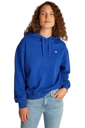 Tommy Hilfiger Damska bluza z kapturem REG CONTRAST FLAG WW0WW45979, niebieska, XS, , XS